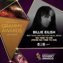 Billie Eilish z nagrodą Grammy za „No Time To Die”